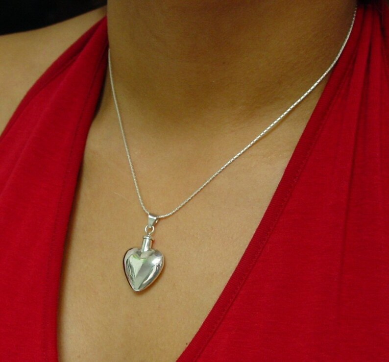 Polished Sterling Heart Keepsake image 3