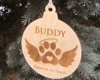 Custom Pet Memorial Christmas Ornament - Grief Memory Christmas Decor - Personalized