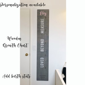 Engraved Metric Growth Chart Ruler | Hanging Toddler Baby Measure | Personalized Wood Growth Chart | Nursery Decor Sign | Kids Wall Art Gift