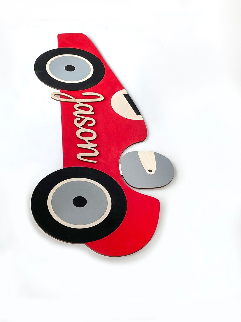 Race Car Wood Name Sign Racing Wall Decor Toddler Room - Etsy