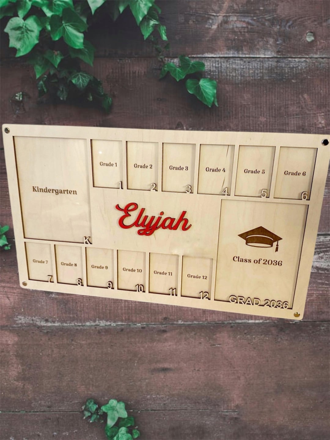 Personalized XL Frame Kindergarten to Graduation School Photos, School ...