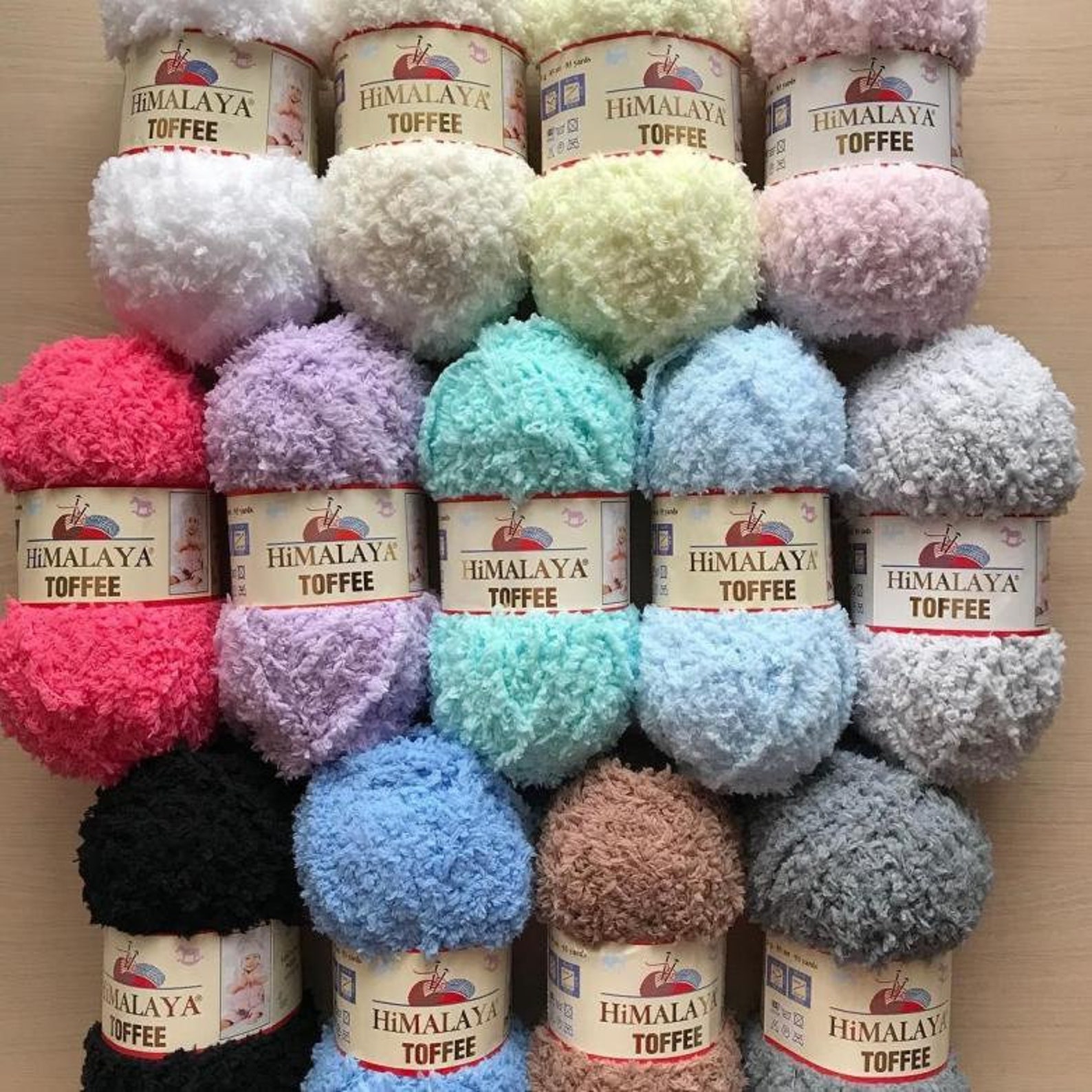 Himalaya Toffee 50 Gr 10 Different Colors Baby Yarn, Blankets Yarn