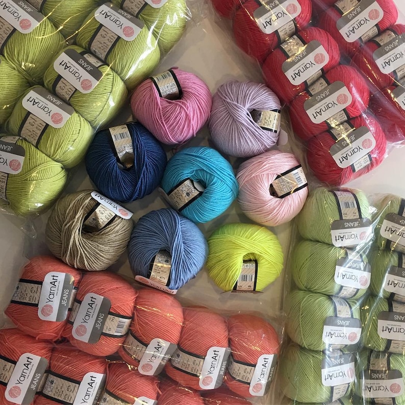 Yarnart Jeans Amigurumi Cotton Yarn Knitting Yarn Soft Etsy
