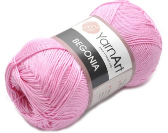 yarnart begonia, (30 different colors) %100 mercerized, cotton yarn, Crochet yarn, knitting yarn, bikini pattern, amigurumi yarn.