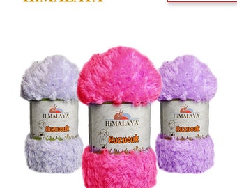 Himalaya Kuzucuk Produit exclusif 200 gr (14 couleurs différentes) fil de bébé, couvertures fil super encombrant, fil de velours Tricot bébé crochet fil