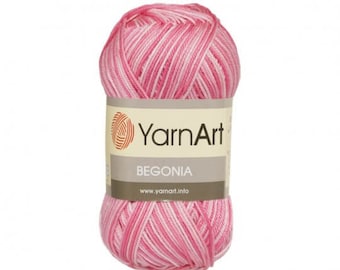 yarnart begonia melange, (6 different colors) %100 mercerized cotton, Crochet yarn, knitting yarn, bikini pattern, amigurumi yarn.