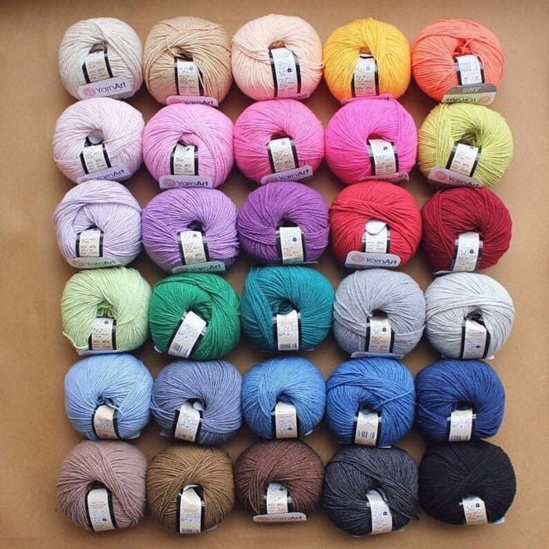 Yarnart Jeans Amigurumi Cotton Yarn Knitting Yarn Soft Etsy