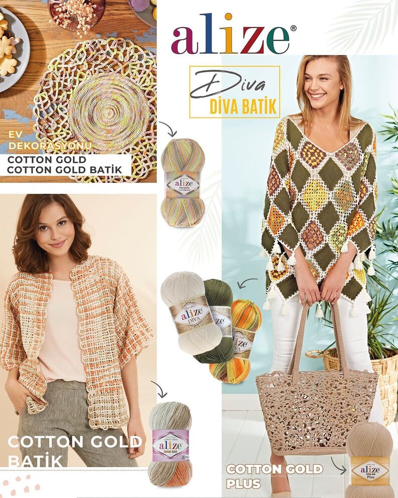 Alize Diva Batik, 25 Different Colors, Knitting Yarn, Crochet Yarn