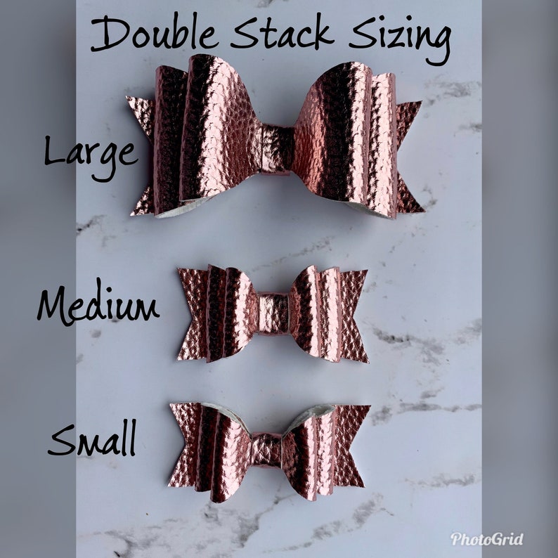 Solid Colored Faux Leather Hair Bow