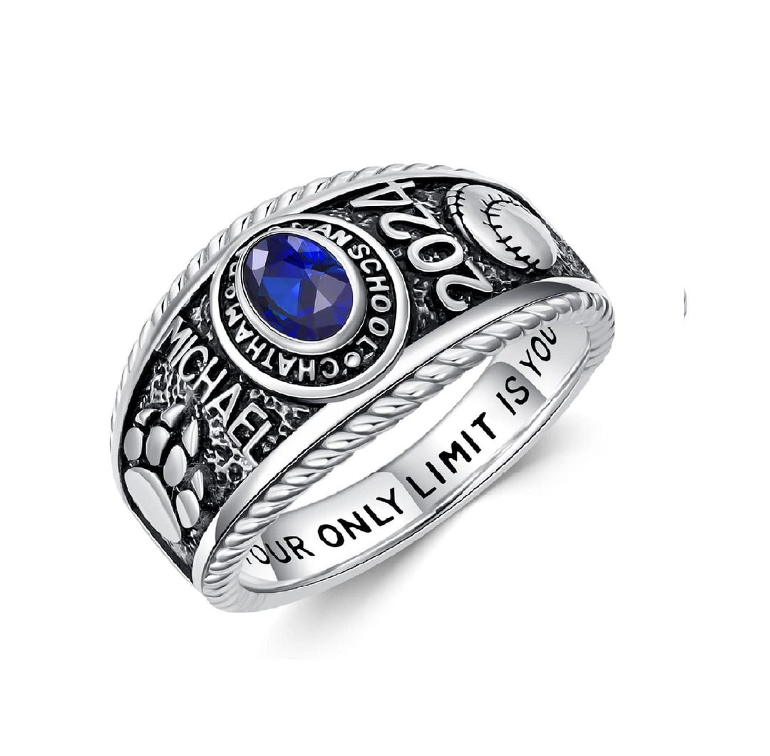 Humber Graduation Rings Personalized University Graduation Ring 2025 Oval Gemstone High School ...