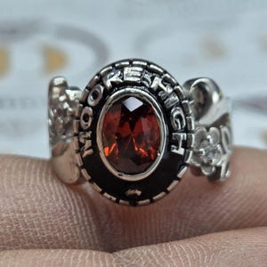Oval Birthstone High School Class Ring in 925 Sterling Silver | CZ Stone Customized Graduation Ring for Women | College & University Ring