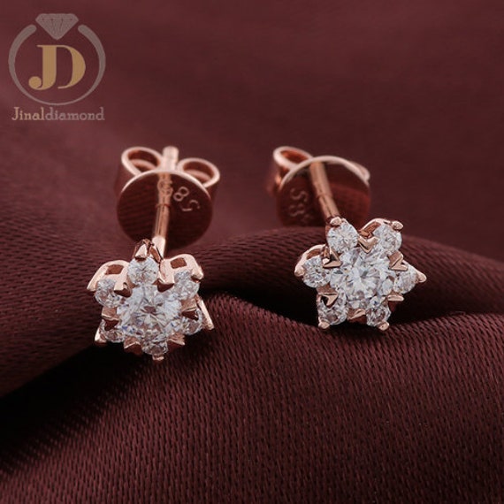 Seven stone gold earrings clearance