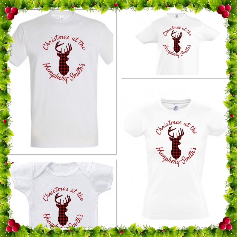 tshirts stag Matching family Christmas at the ......