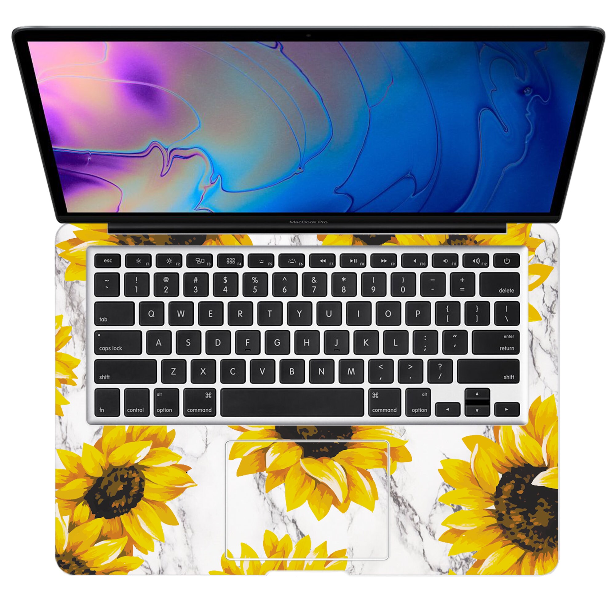 Marble Macbook Skin Sunflower Laptop Cover 13 inch MacBook Etsy