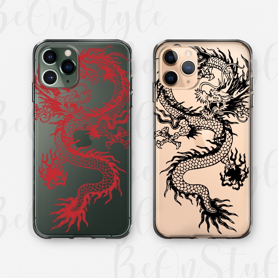  Lurnise Case Red Gold Wood Carving Dragon Chinese Style Hard Case  Cover Headphone Cases : Electronics