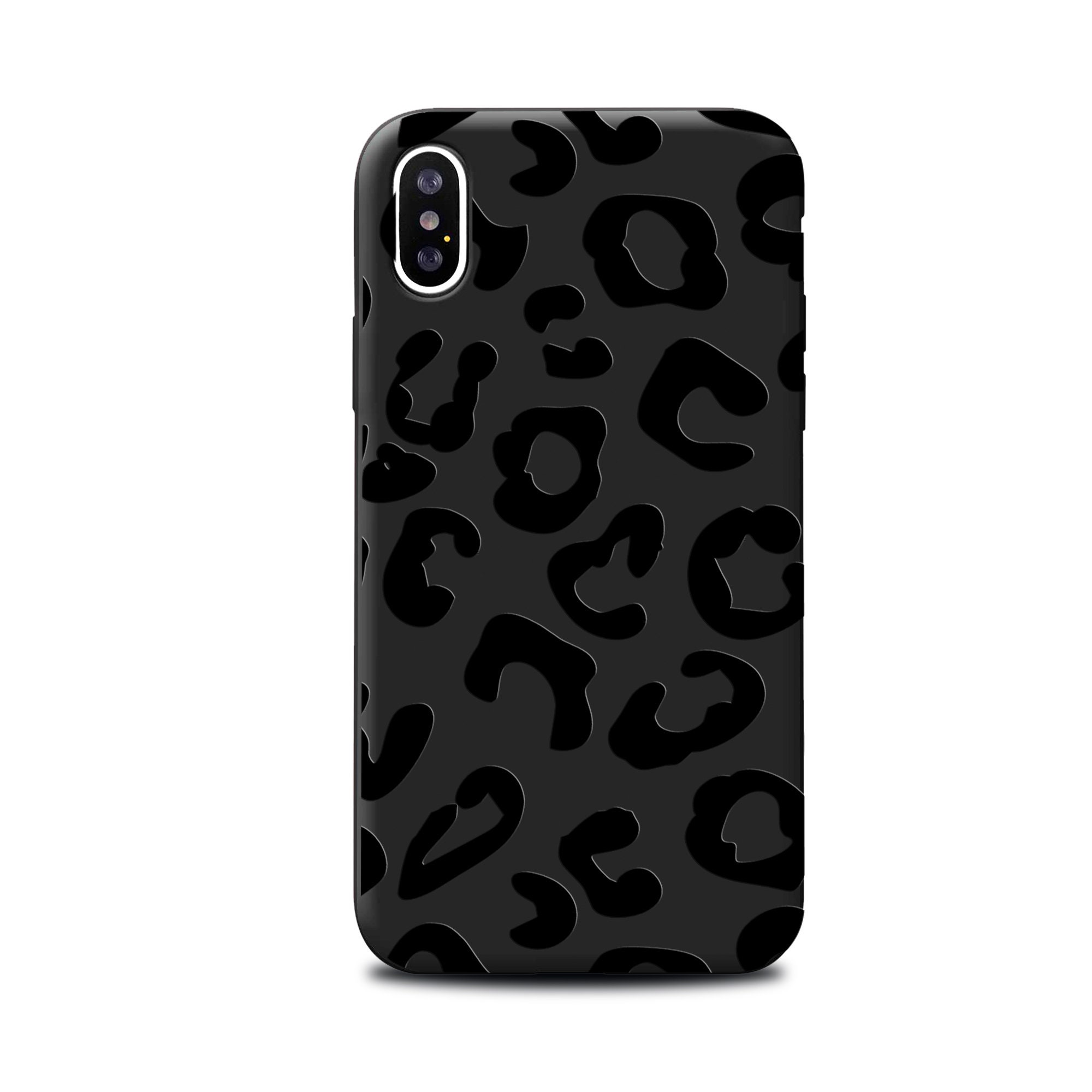 Black Leopard Phone Case for Iphone Black on Black Leopard Etsy