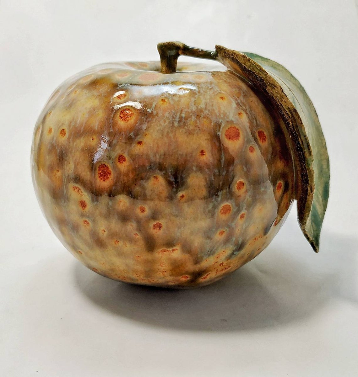 Apple sculpture Ceramic fruits Home decor Apple crafted Gift Etsy