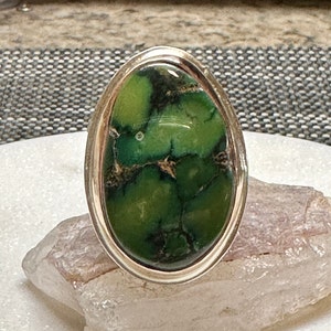 Large Green Bao Canyon Turquoise Ring