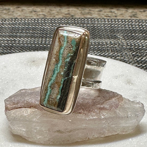 Royston Ribbon Rectangular Turquoise Ring