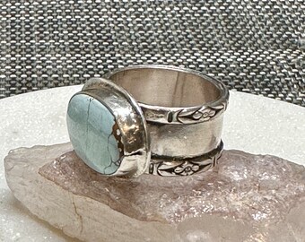 Cigar Band Golden Hills Turquoise Ring