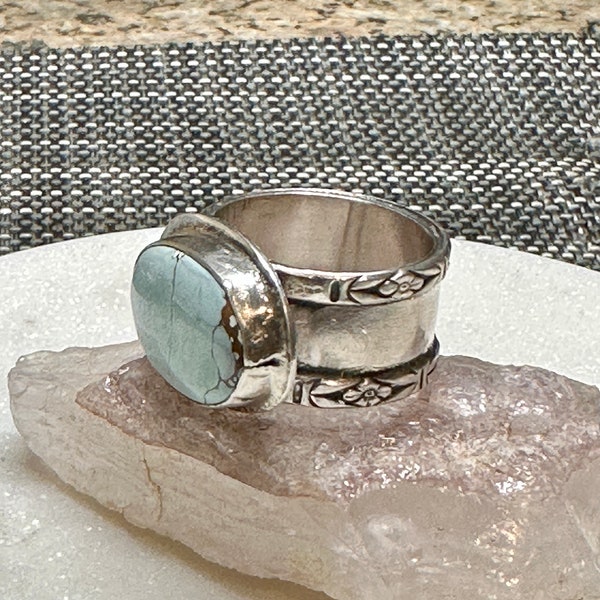 Cigar Band Golden Hills Turquoise Ring