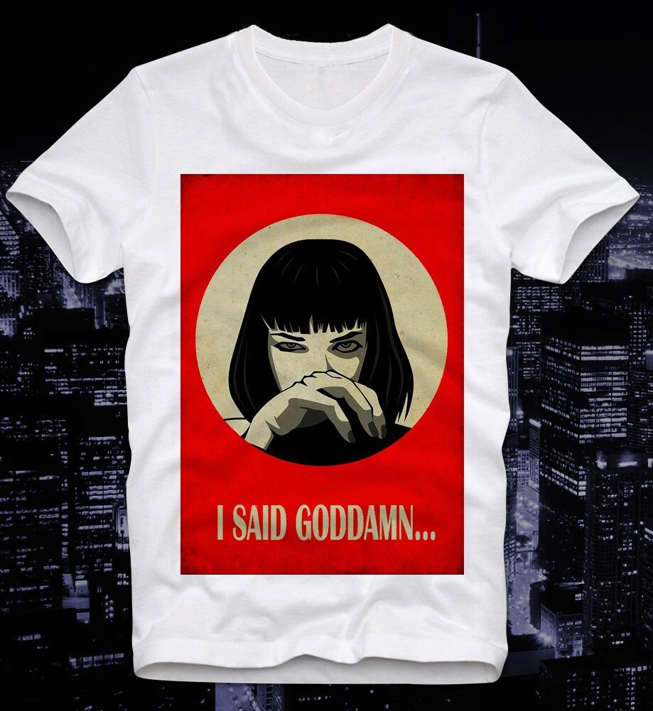 T Shirt Mia Wallace Goddamn Pulp Fiction Vincent Vega Etsy etsy