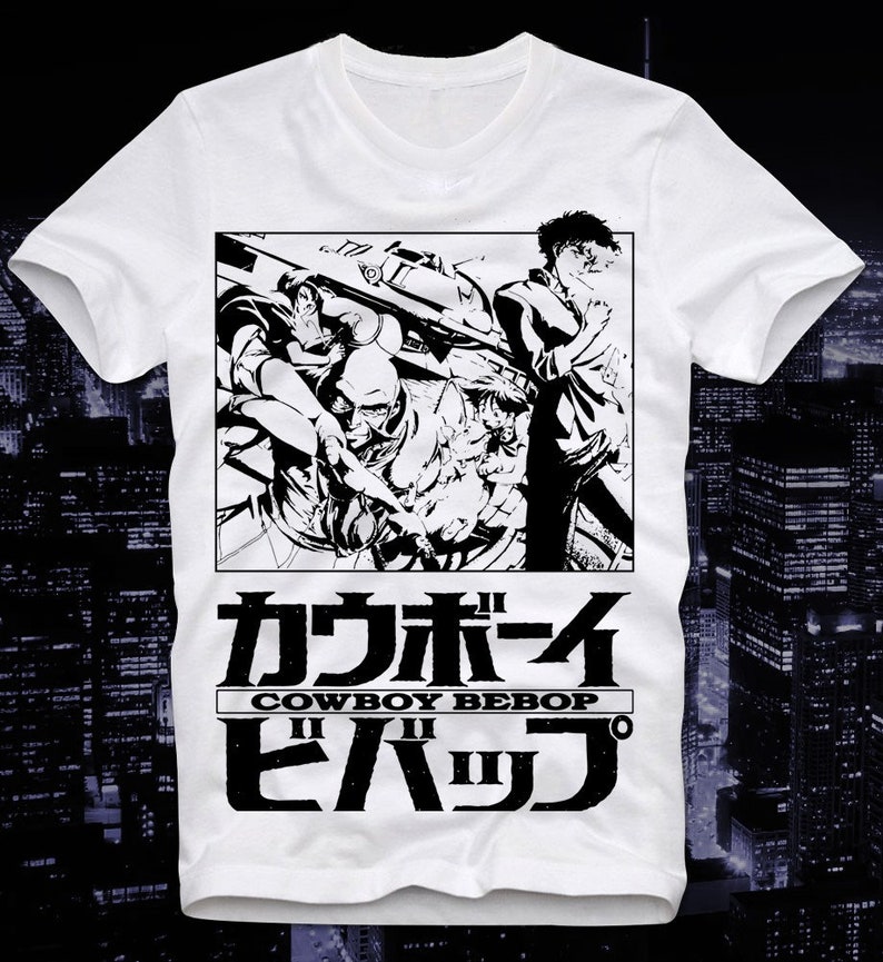 T Shirt Cowboy Bebop Spike Spiegel Faye Valentine Anime Manga Etsy