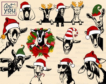Download Christmas Goat Svg Etsy PSD Mockup Templates