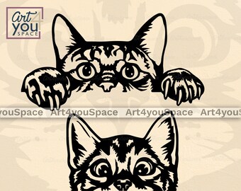 Download Peeking Cat Svg Etsy