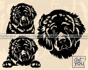 Download Newfoundland Dog Svg Etsy PSD Mockup Templates