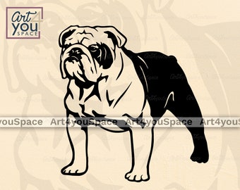 Download American Bulldog Svg Etsy
