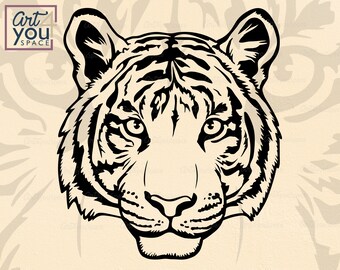 Download Tiger Head Svg Etsy