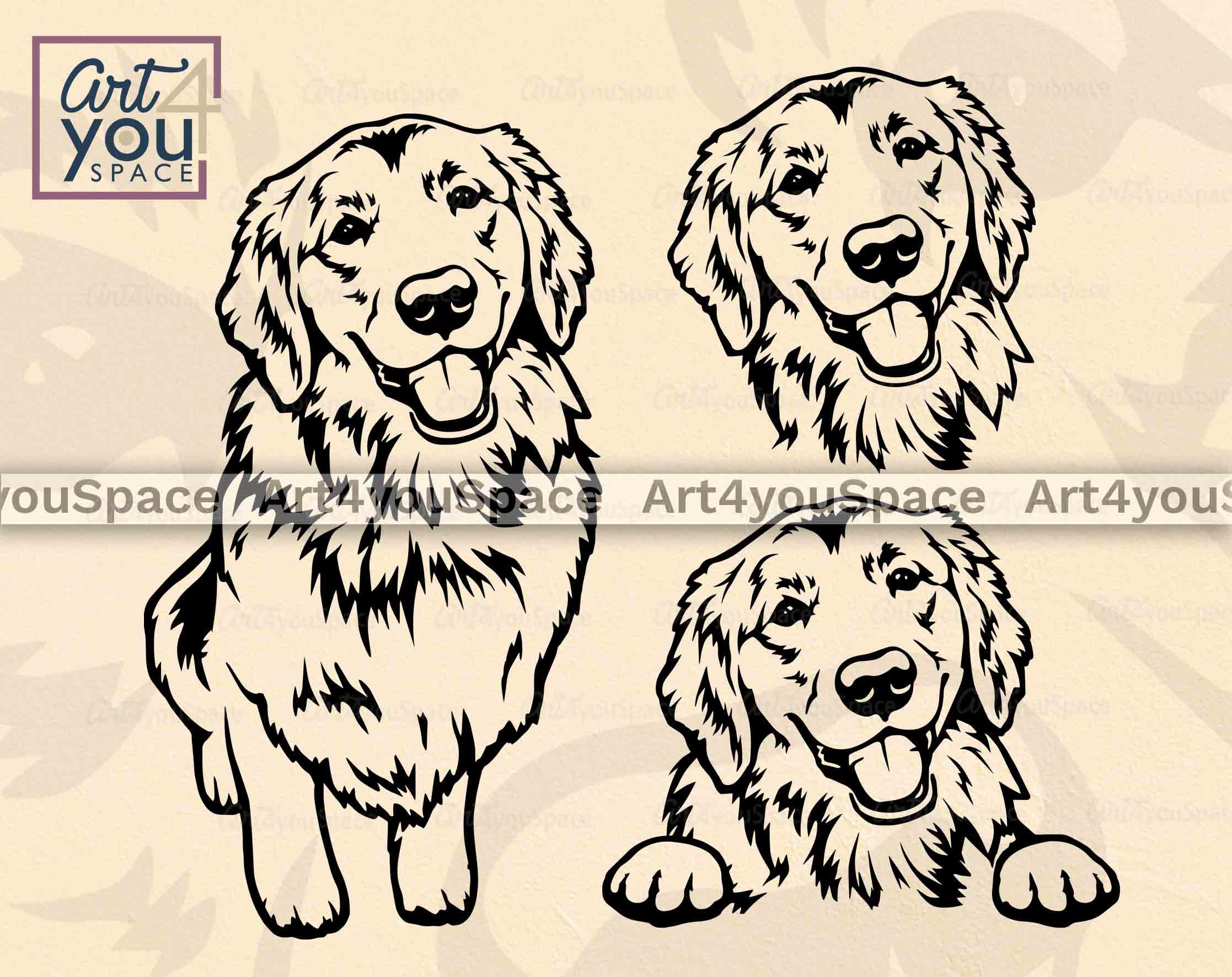 Golden Retriever SVG Goldie Clipart Dog Svg Files for - Etsy UK
