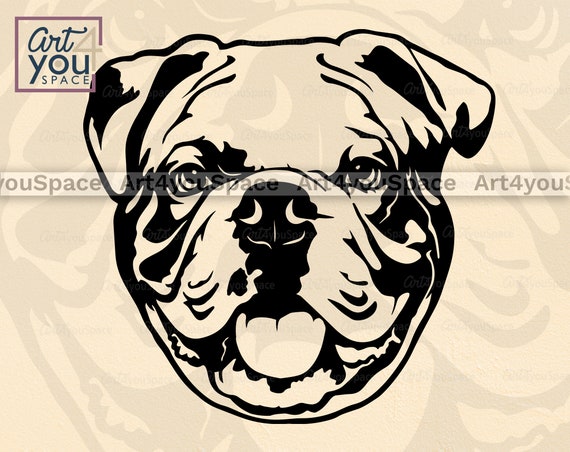Download English Bulldog Svg Dog Svg Files For Cricut Breed Dxf Etsy