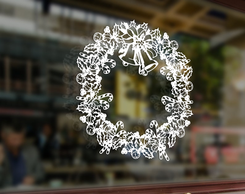 Download Christmas wreath svg Cricut xmas cut stencil laser cut | Etsy