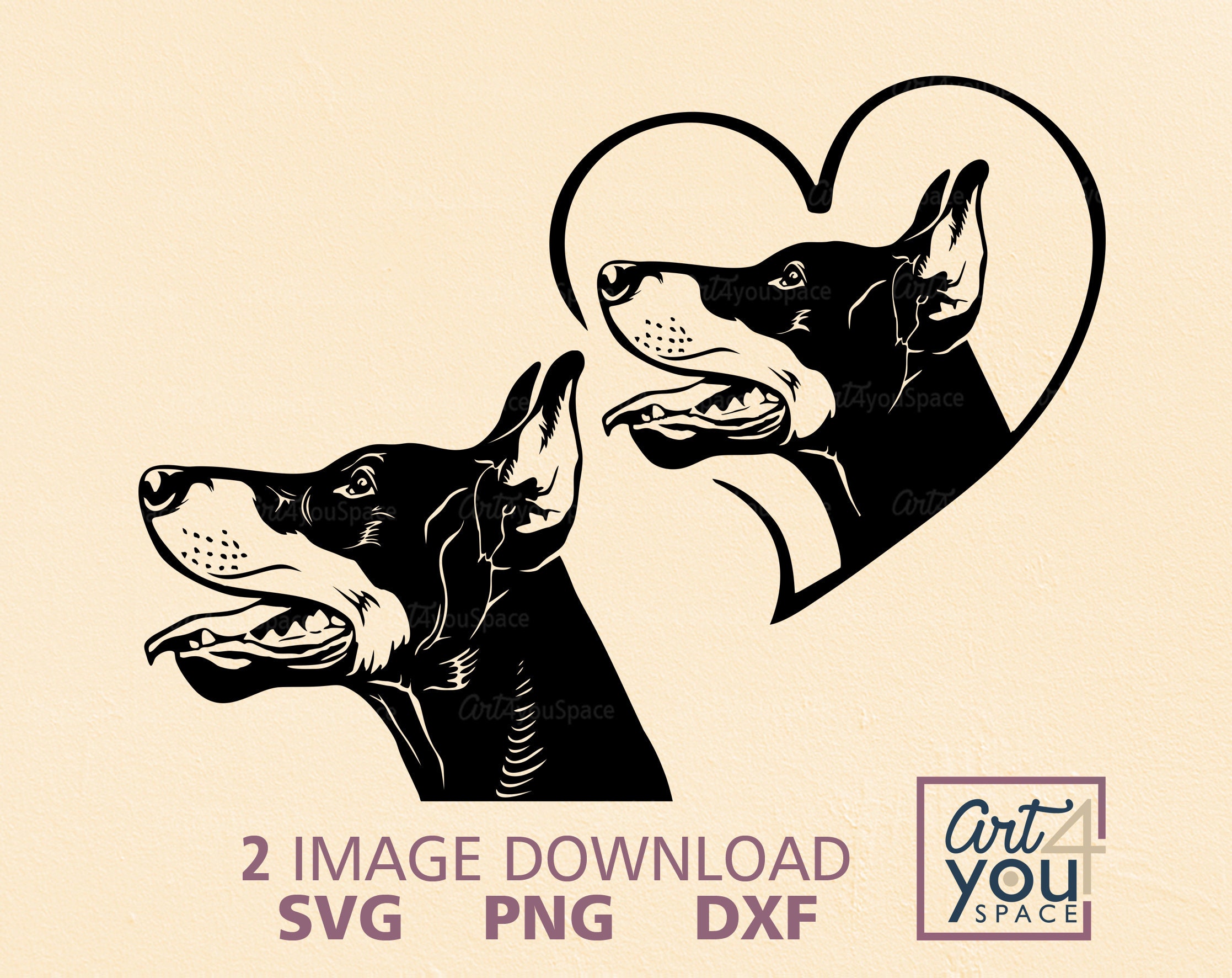 Doberman svg Doberman Pinscher vector Dog SVG Files for | Etsy