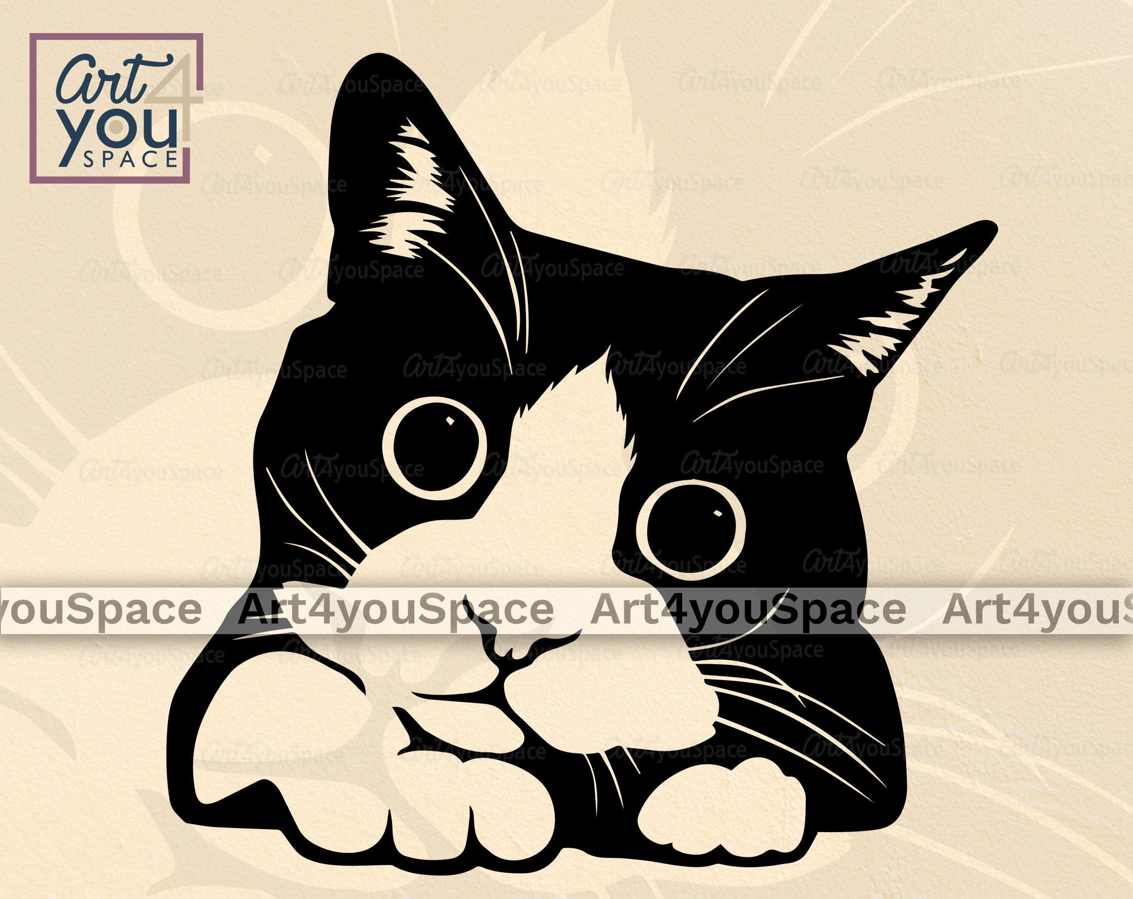 Download Funny Cat Face Svg Svg Cut File Car Decal Svg Instant Download Printable Vector Clip Art Silhouette Cricut Drawing Illustration Digital Safarni Org