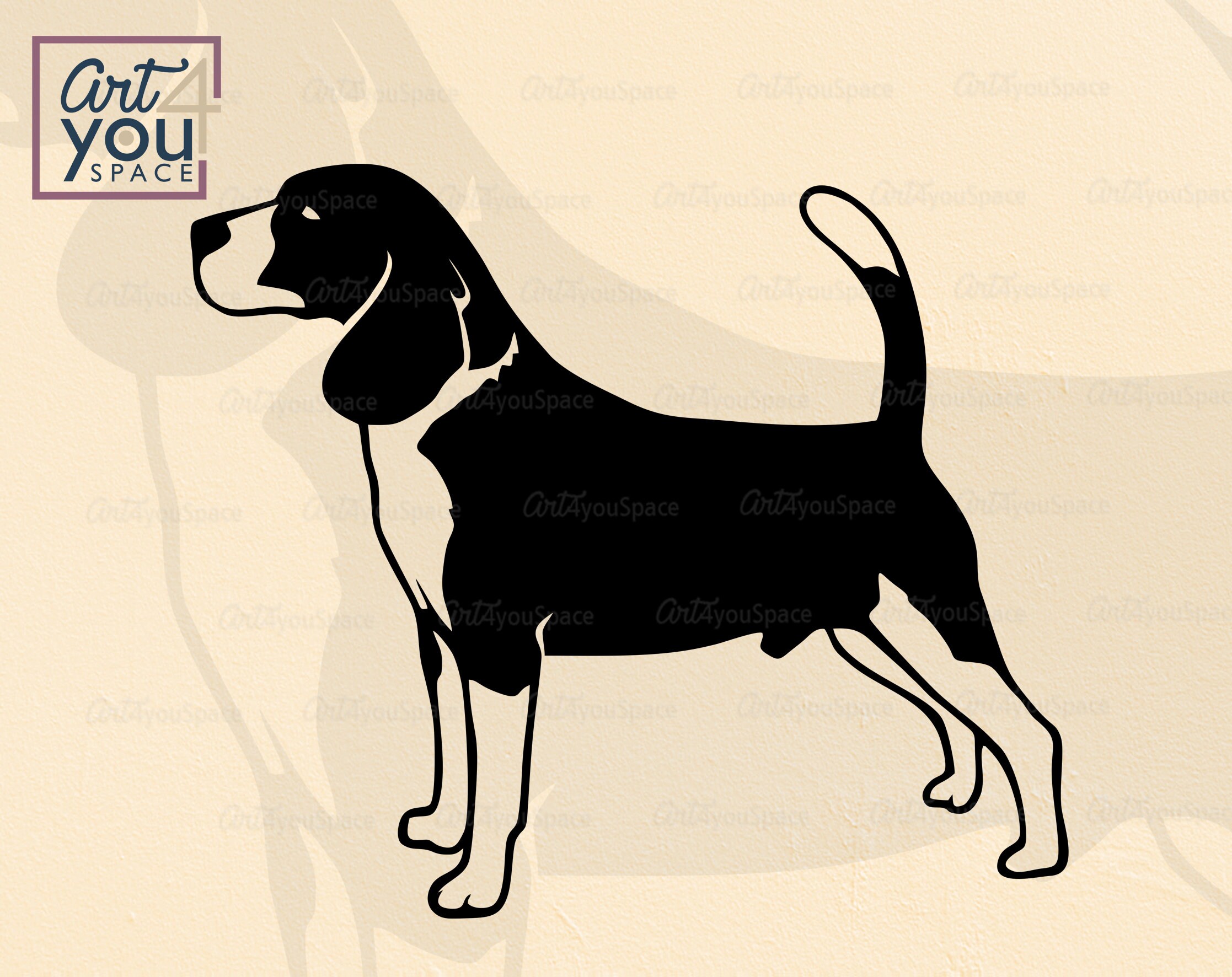 Beagle svg Dog svg files for cricut Download clipart Face Etsy
