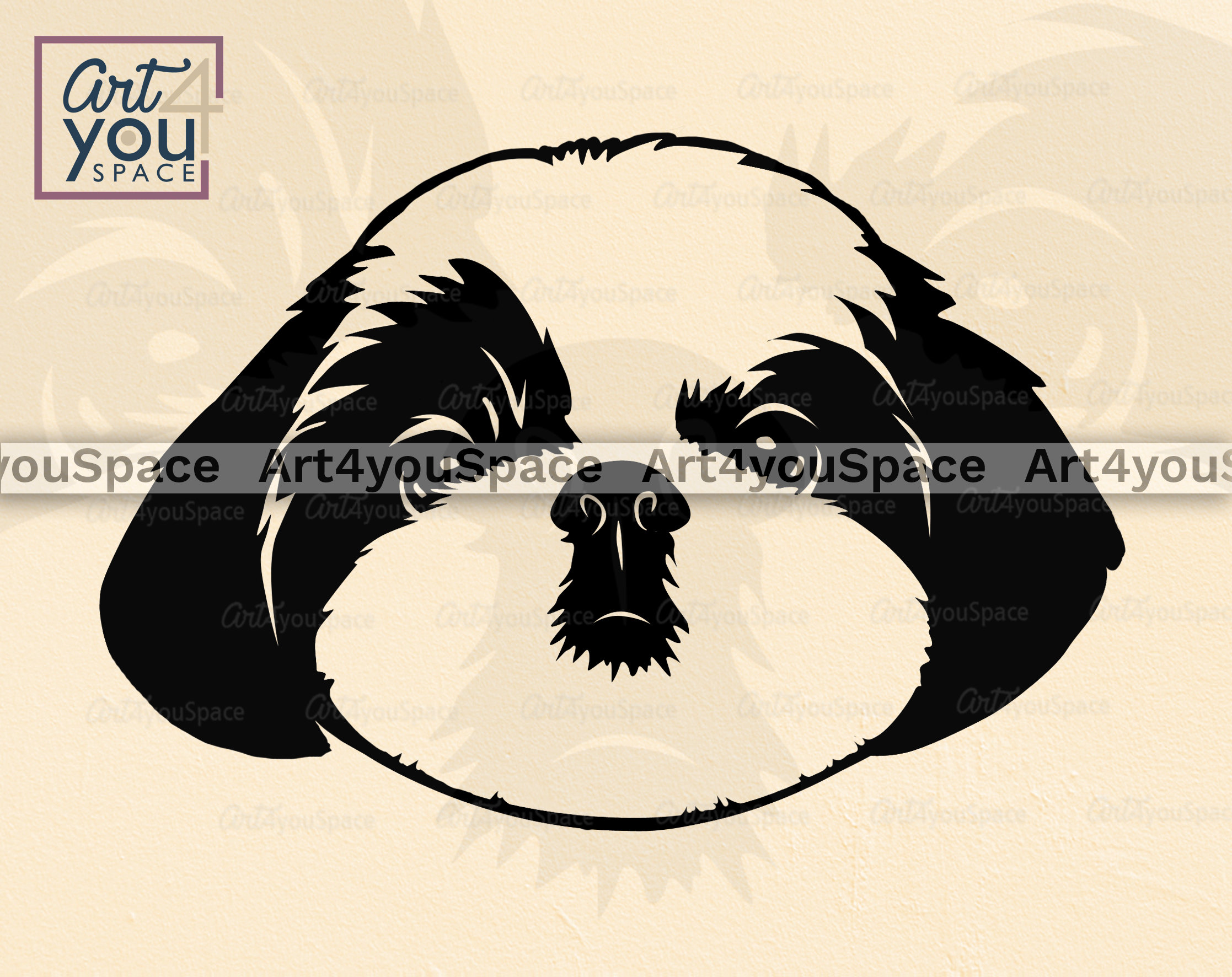 Shih Tzu Svg, Dog SVG File for Cricut, Cute Face Clipart, Breed ...