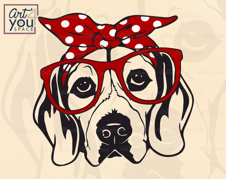 Download Beagle svg Dog svg files for cricut Download clipart Face | Etsy