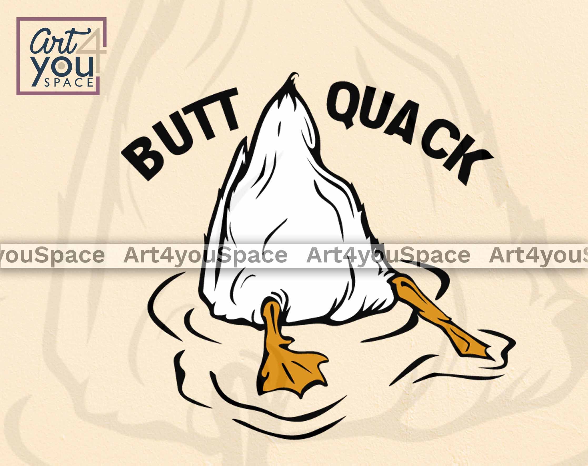Duck Svg, Butt Quack, Cricut Projects, Funny Geese Png, Summer Clipart ...
