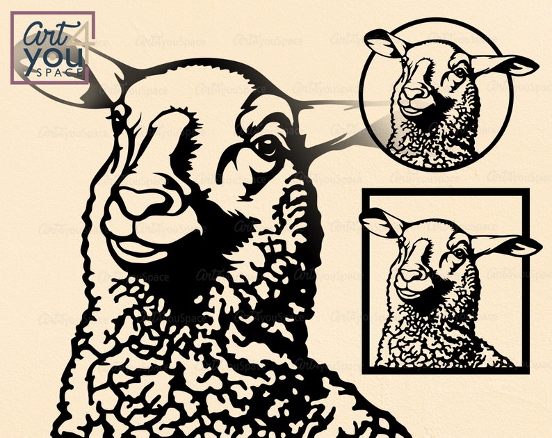 Download Sheep svg stencil farm animal cricut lamb clipart vector ...