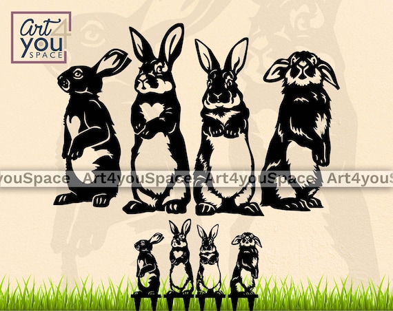 Rabbit SVG / Dxf Files for Plasma, Cnc, Glowforge, Lightburn