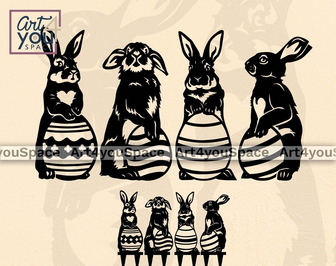 Rabbit SVG File for Cricut / Dxf Files for Plasma, Cnc, Glowforge ...