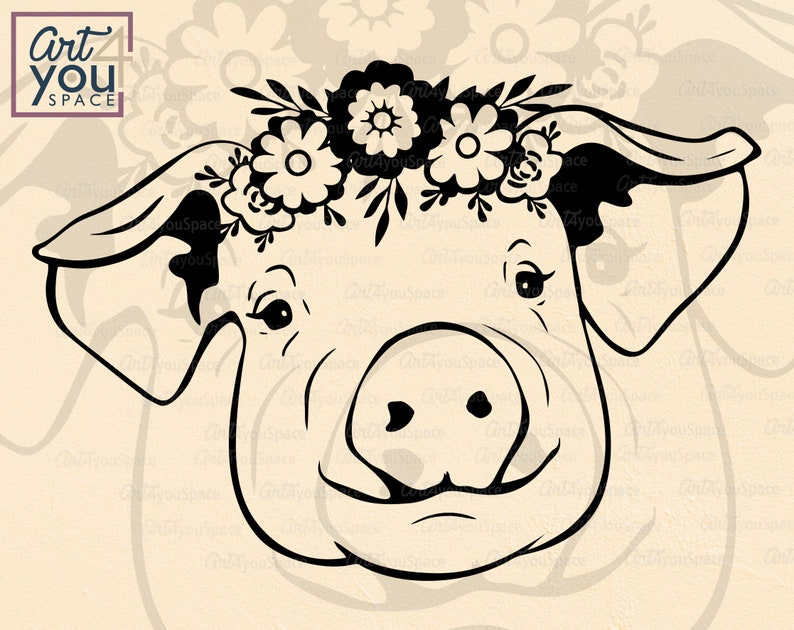Download Goat svg chicken svg heifer svg pig svg floral wreath | Etsy