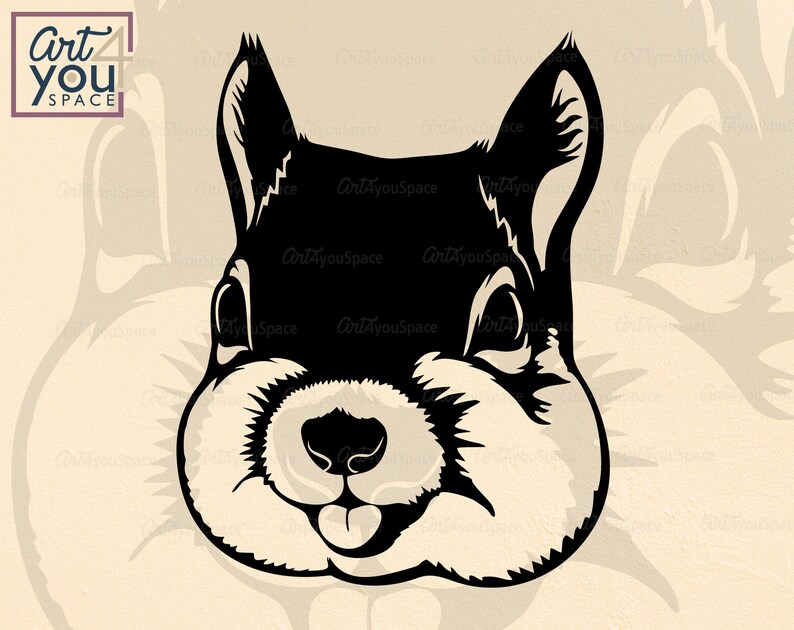 Download Cute squirrel SVG for cricut woodland animal face clipart ...