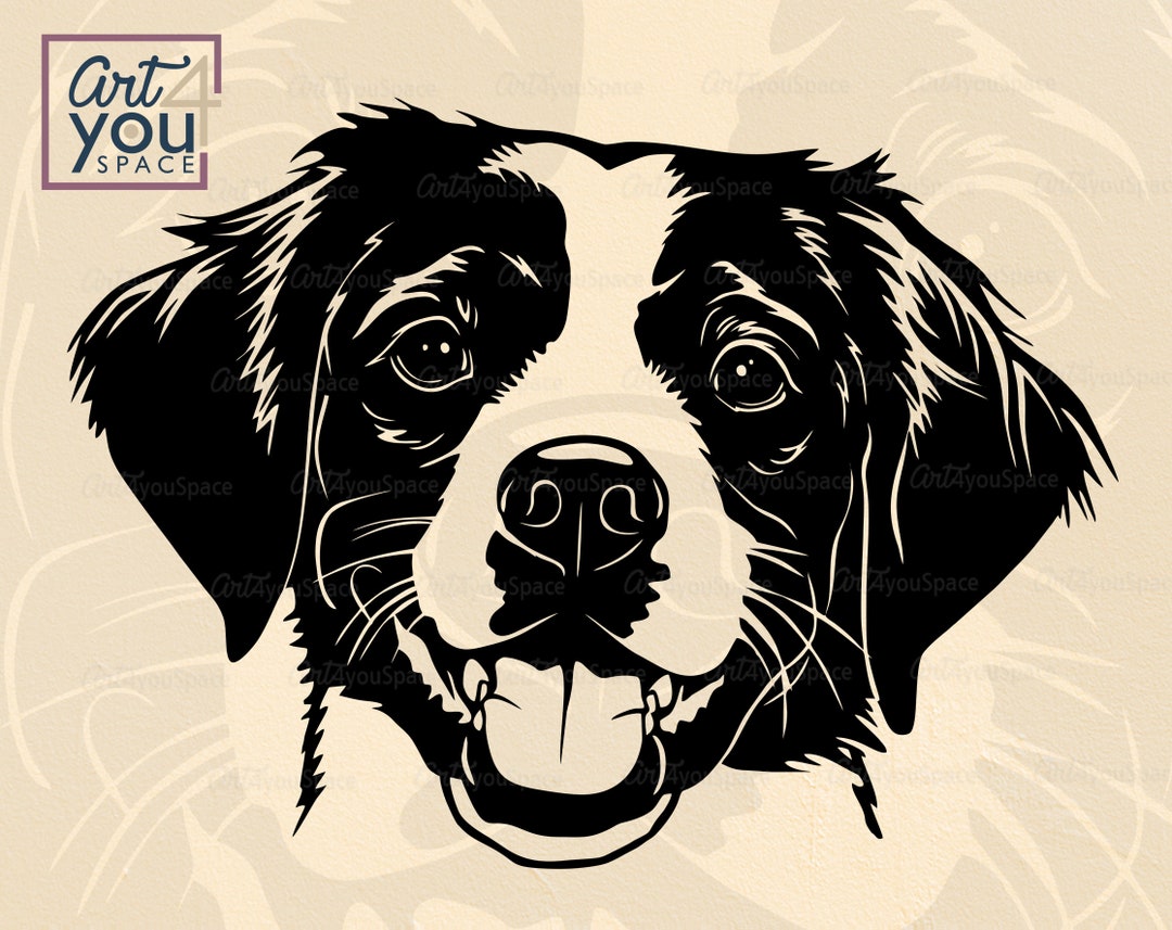 Épagneul breton svg fichiers svg chien pour cricut tête de - Etsy France