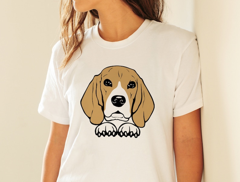 Download Beagle svg dog svg Peeking cricut Face Head Cute | Etsy