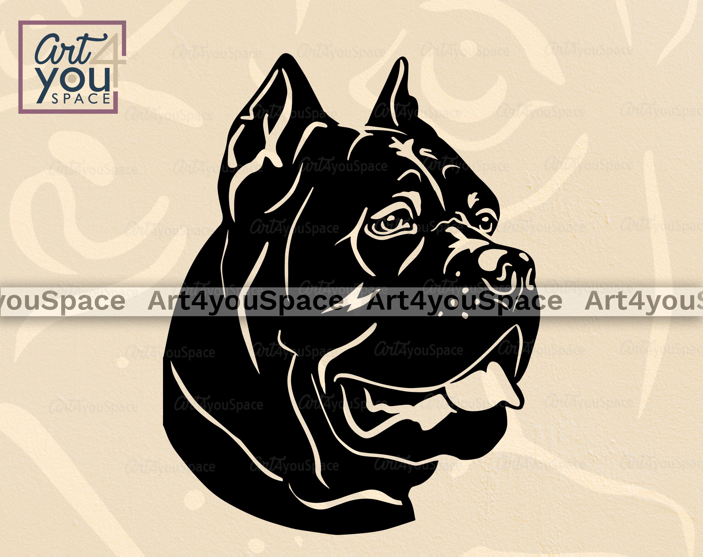 Black Cane Corso svg Dog SVG Files For Cricut Mastiff Art Etsy