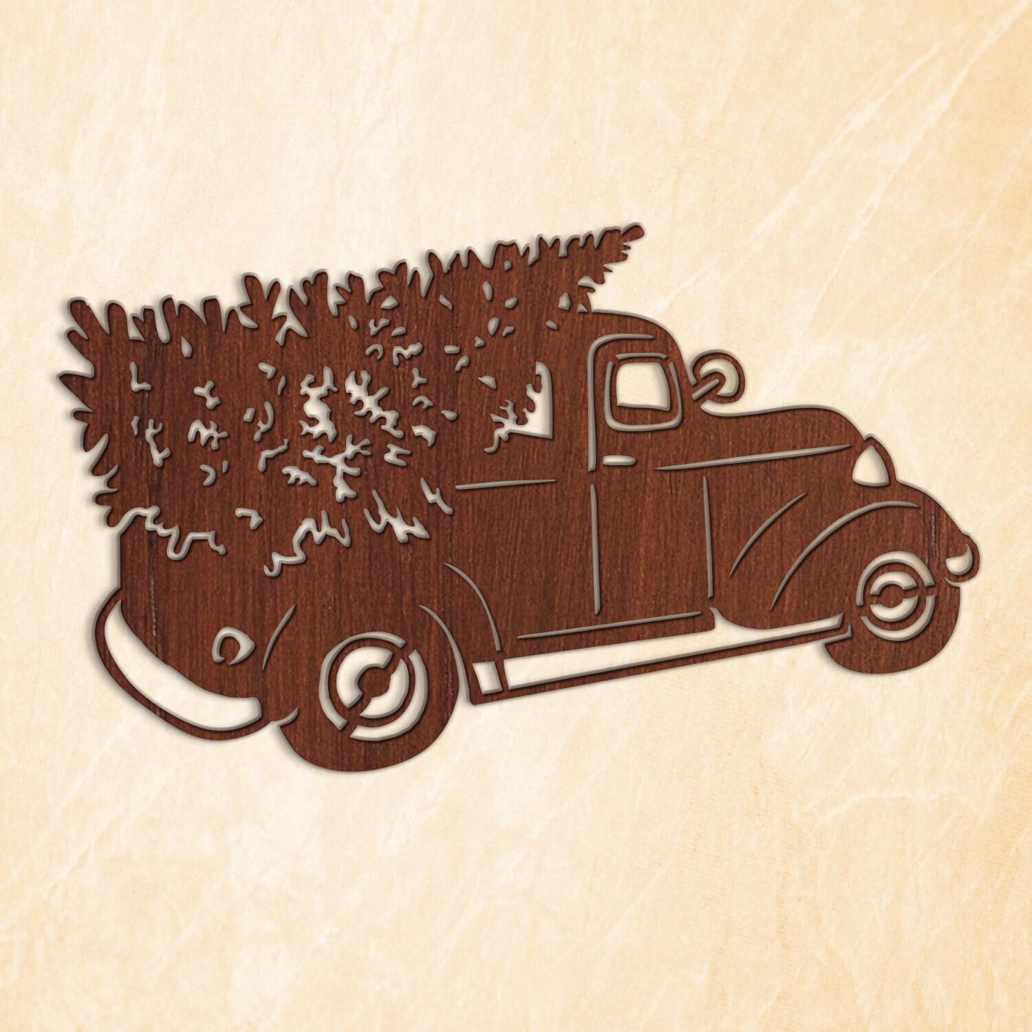 Christmas Tree Truck Svg Farm Tractor Xmas Vector Holiday Etsy